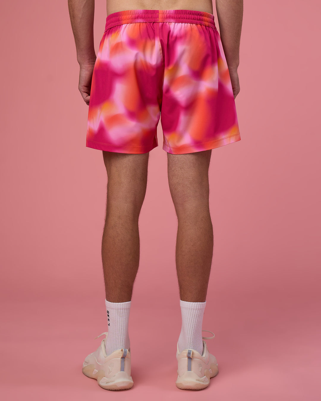 Man wearing Rep 5" Performance Short - Pink Glow Print | Model:Brandon | Size:L - view 4
