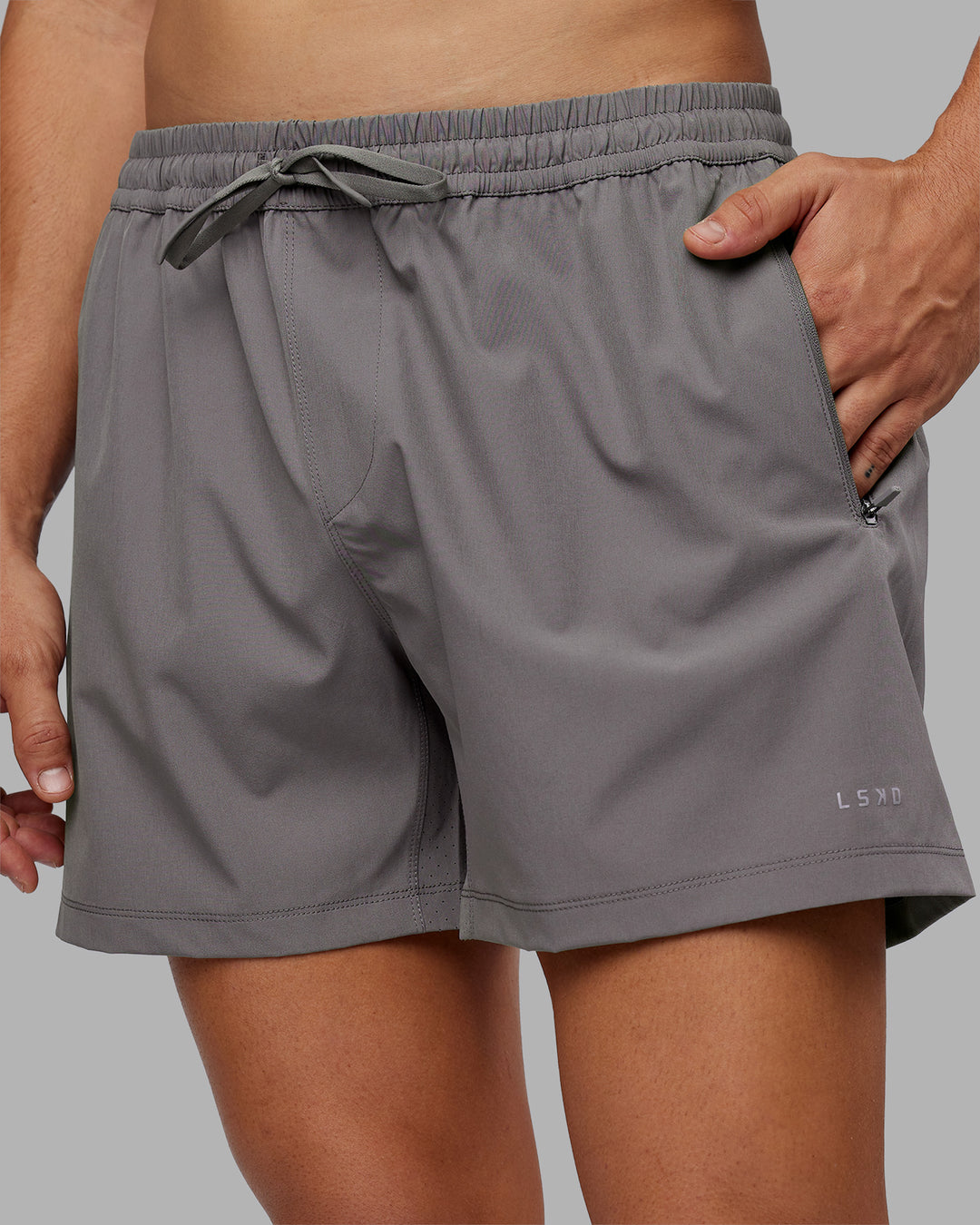 Man wearing Rep 5" Performance Short - Storm Front | Model:Jackson | Size:L - view 3