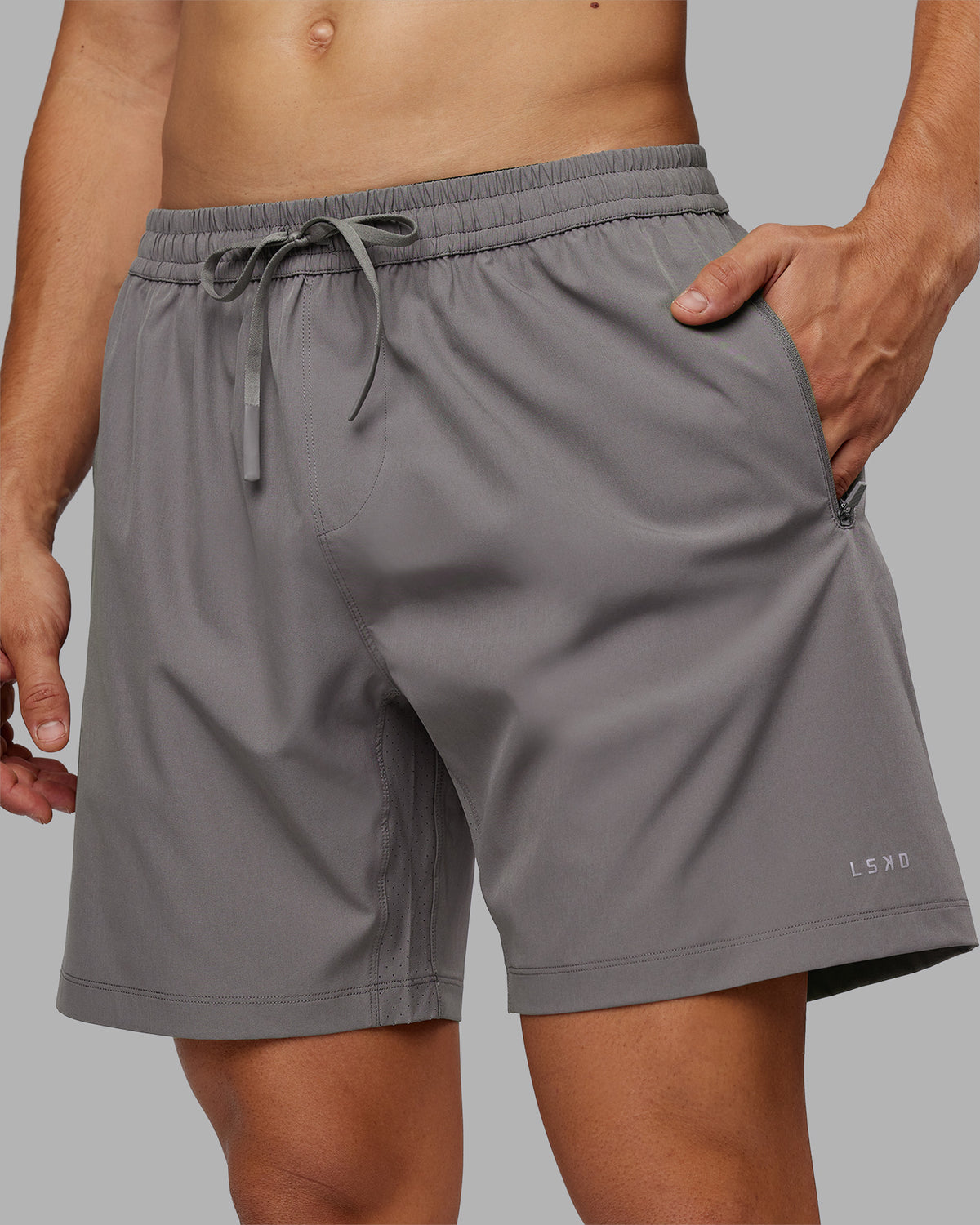 Man wearing Rep 7'' Performance Short - Storm Front | Model:Jackson | Size:L