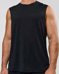 Man wearing Rep Muscle Training Tank - Black | Model:Adam | Size:L | Thumbnail Index: 4