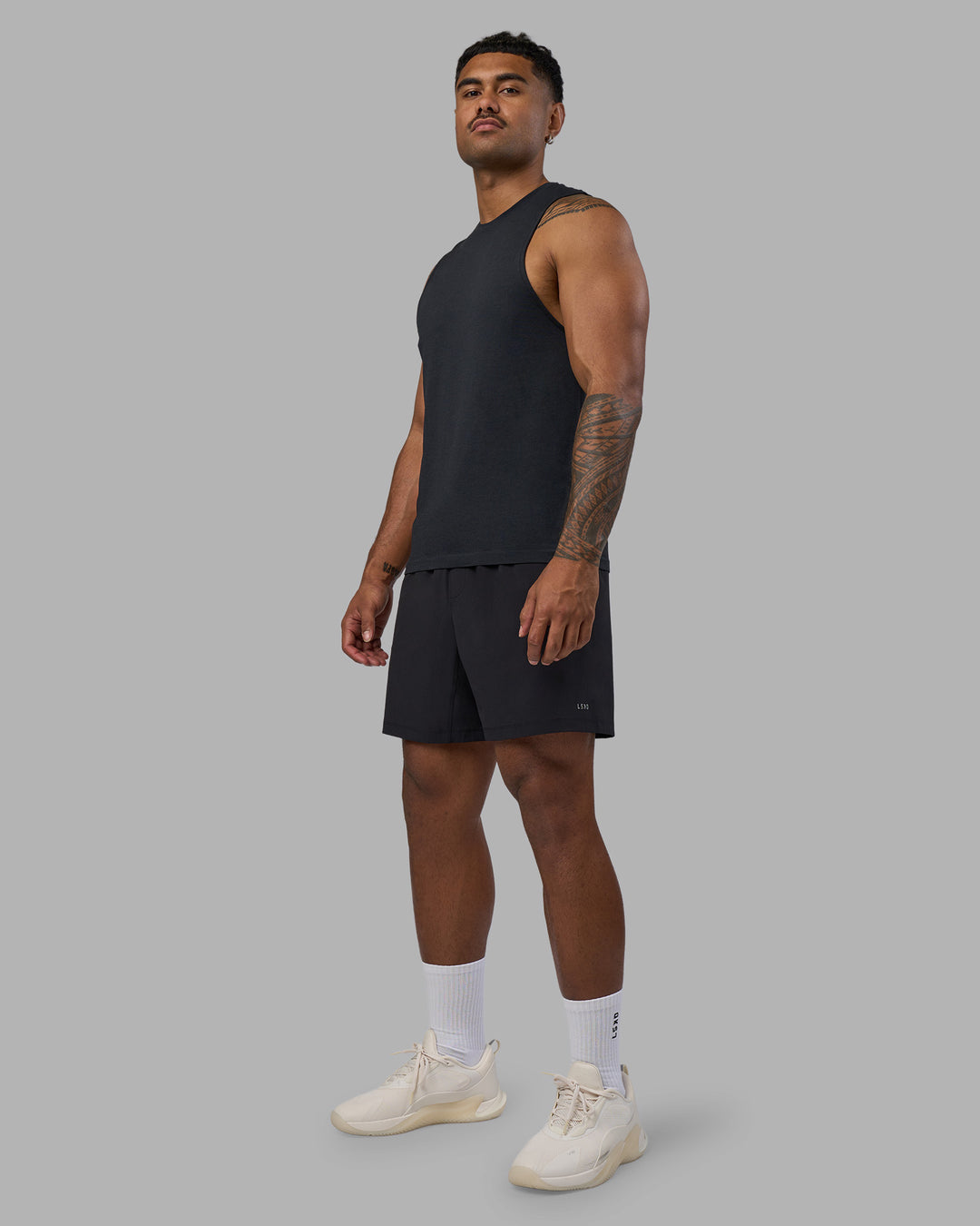 Man wearing Rep TRD Ripstop 7" Training Short - Black | Model:Xav | Size:L - view 17