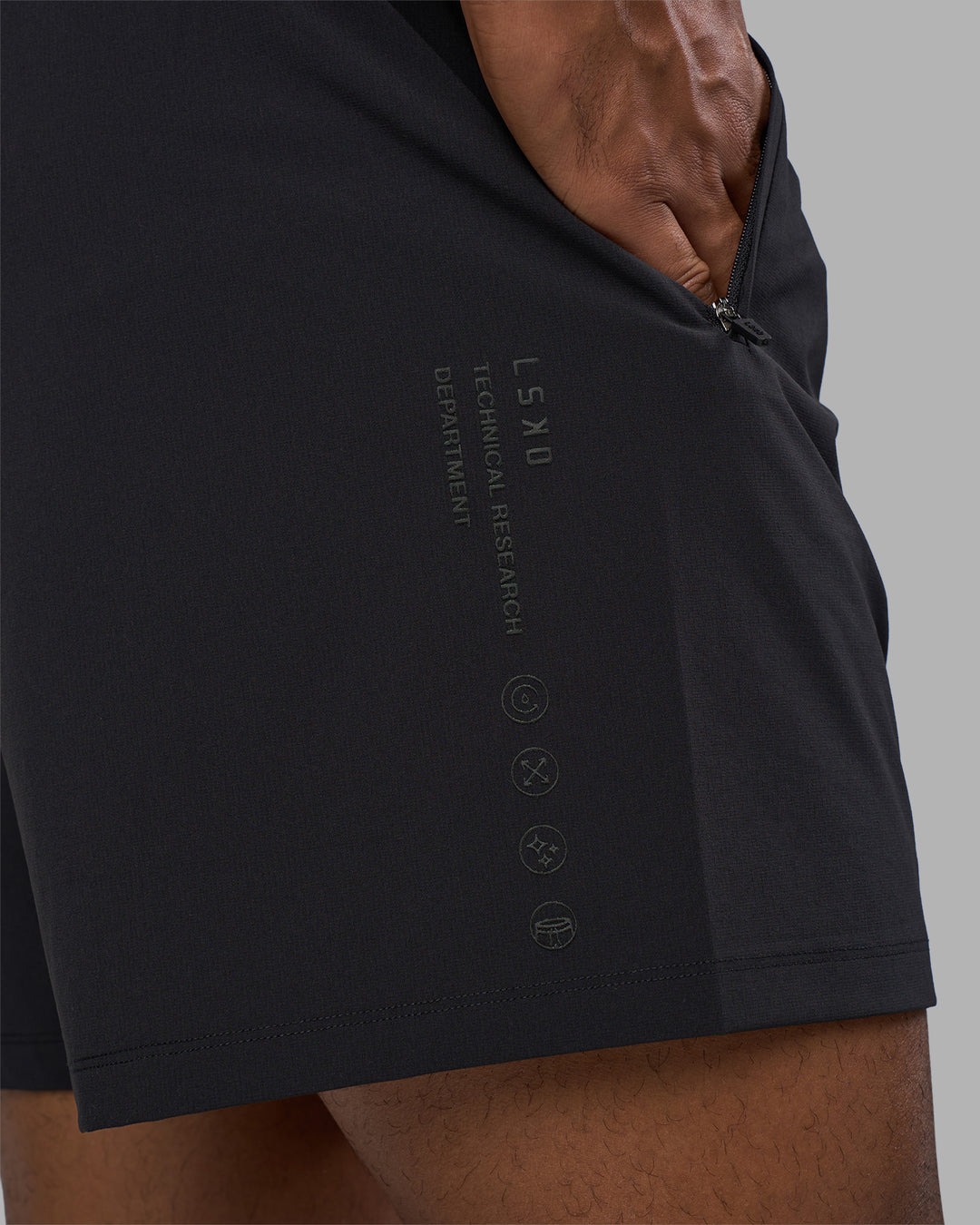 Man wearing Rep TRD Ripstop 7" Training Short - Black | Model:Xav | Size:L - view 3