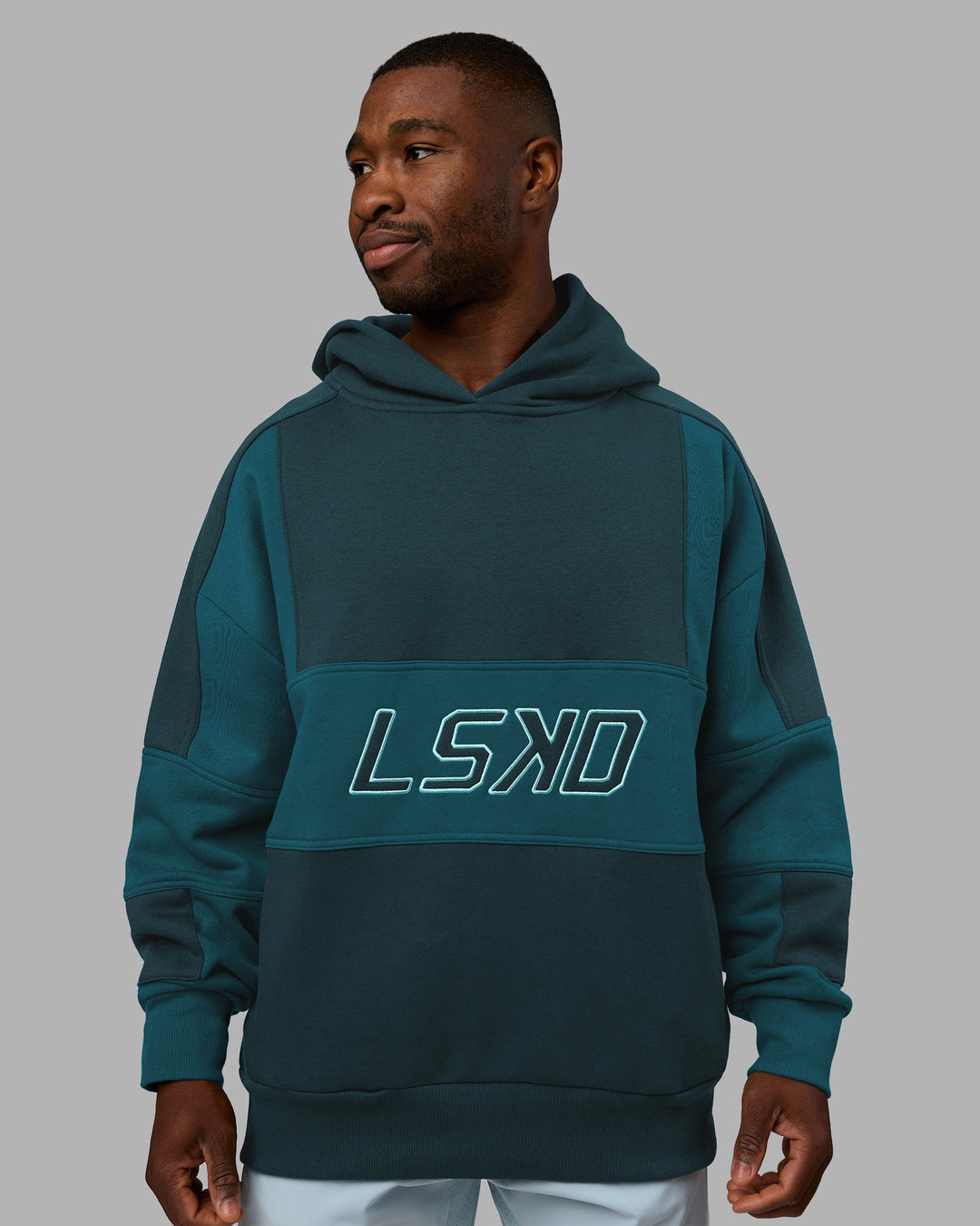 Slam Oversized Hoodie - Deep Sea-Blue Coral - view 2