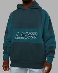 Slam Oversized Hoodie - Deep Sea-Blue Coral | Thumbnail Index: 6
