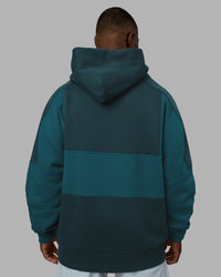 Slam Oversized Hoodie - Deep Sea-Blue Coral | Thumbnail Index: 3