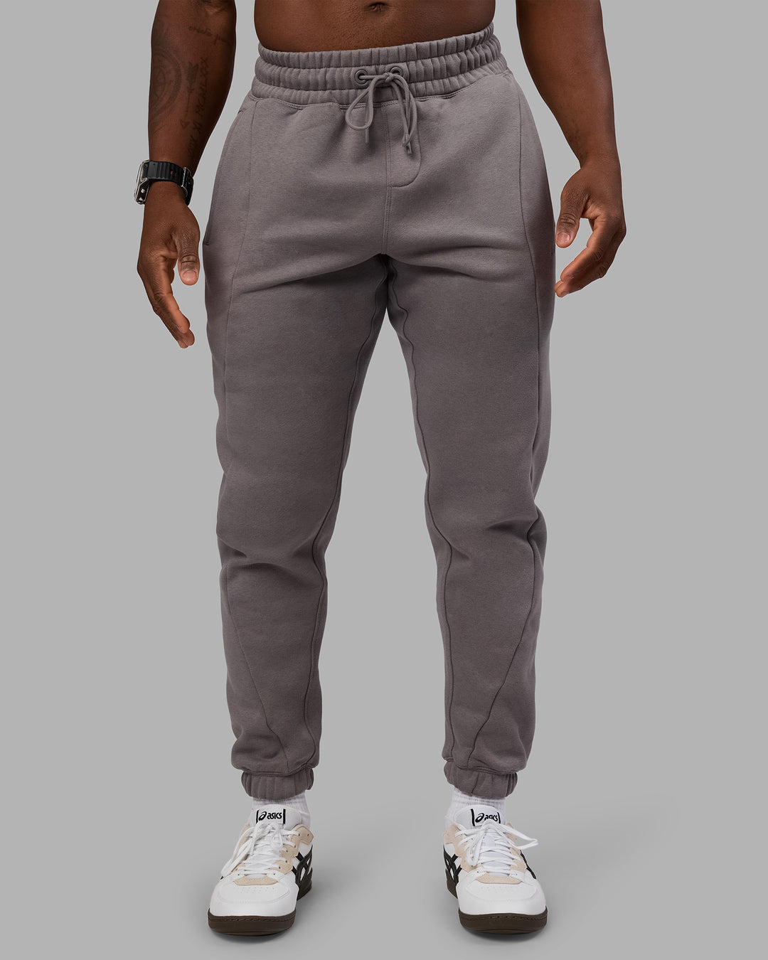 Man wearing Stream Panel Track Pants - Storm Front | Model:Sam | Size:L - view 10