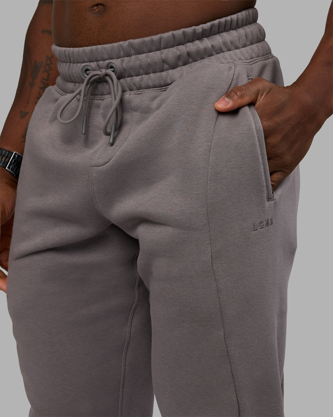 Man wearing Stream Panel Track Pants - Storm Front | Model:Sam | Size:L - view 5