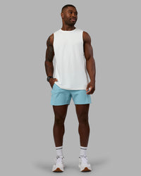 Man wearing UltraAir 5" Lined Performance Short - Retro Blue | Model:Sam | Size:L | Thumbnail Index: 6
