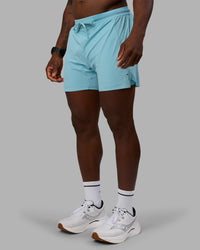 Man wearing UltraAir 5" Lined Performance Short - Retro Blue | Model:Sam | Size:L | Thumbnail Index: 7