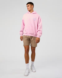 Man wearing Unisex Love The Process Oversize Hoodie - Marshmallow-Open Air | Model:Jackson | Size:L | Thumbnail Index: 10