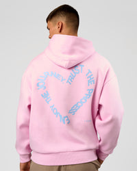 Man wearing Unisex Love The Process Oversize Hoodie - Marshmallow-Open Air | Model:Jackson | Size:L | Thumbnail Index: 1