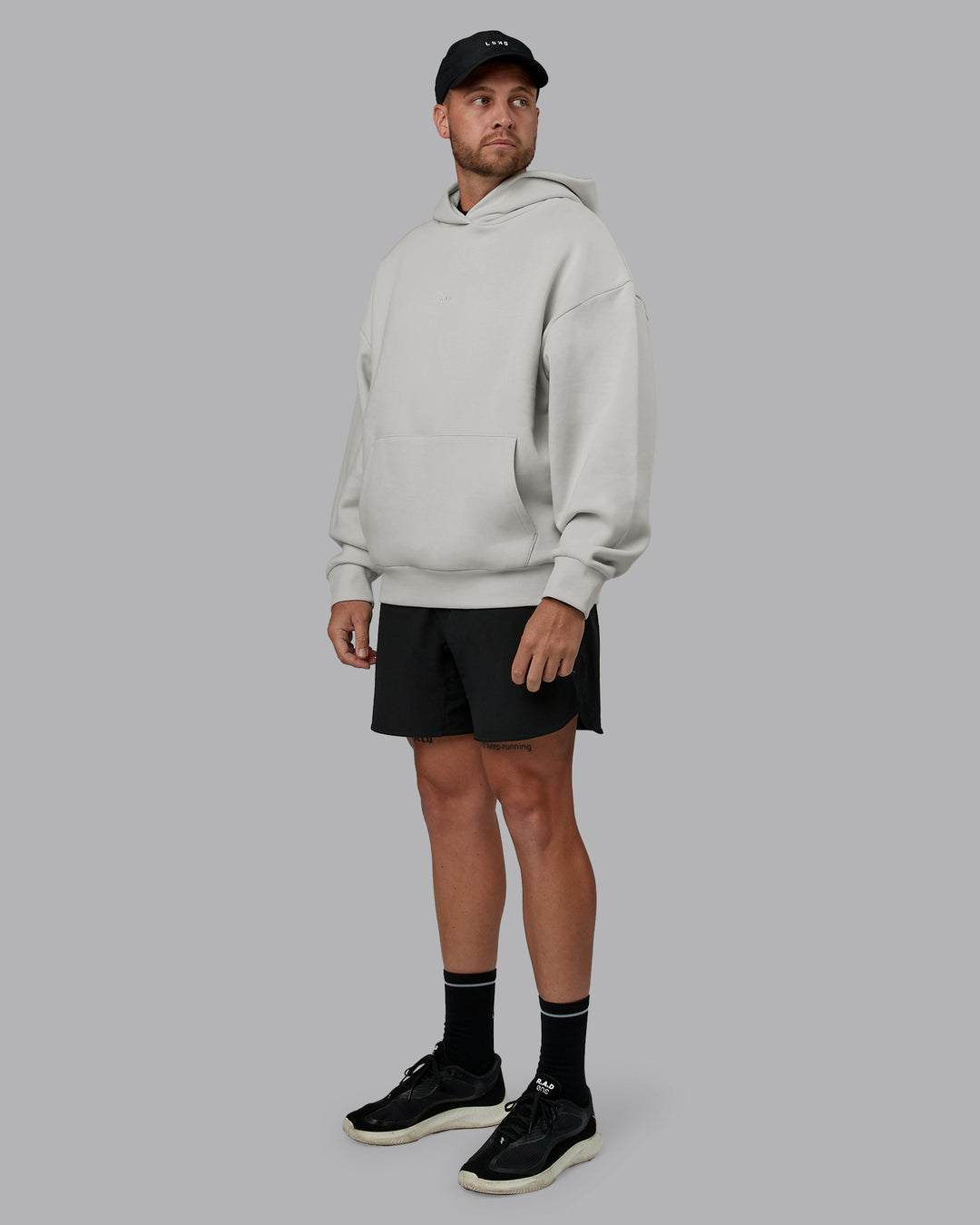 Man wearing MVP Oversized Hoodie - Digital Mist | Model:Macca | Size:L - view 9