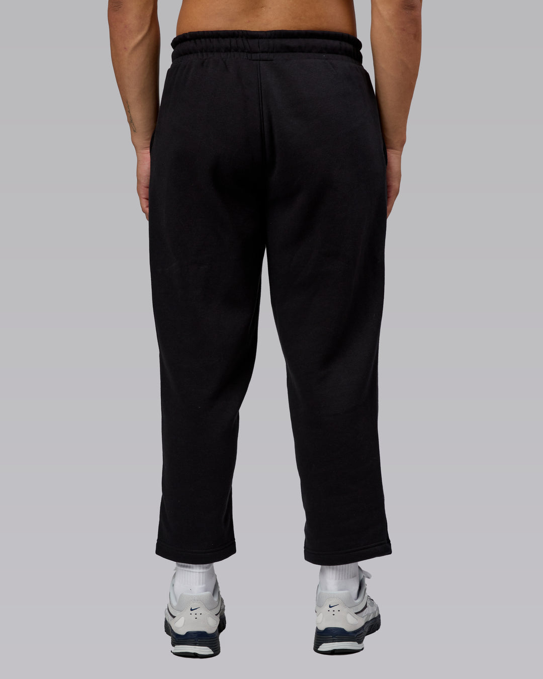 Man wearing Urban Cropped Track Pant - Black| Model:Kaelyb | Size:L - view 4