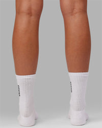 LSKD x Fitstop 3 Pack Crew Socks - White | Thumbnail Index: 2