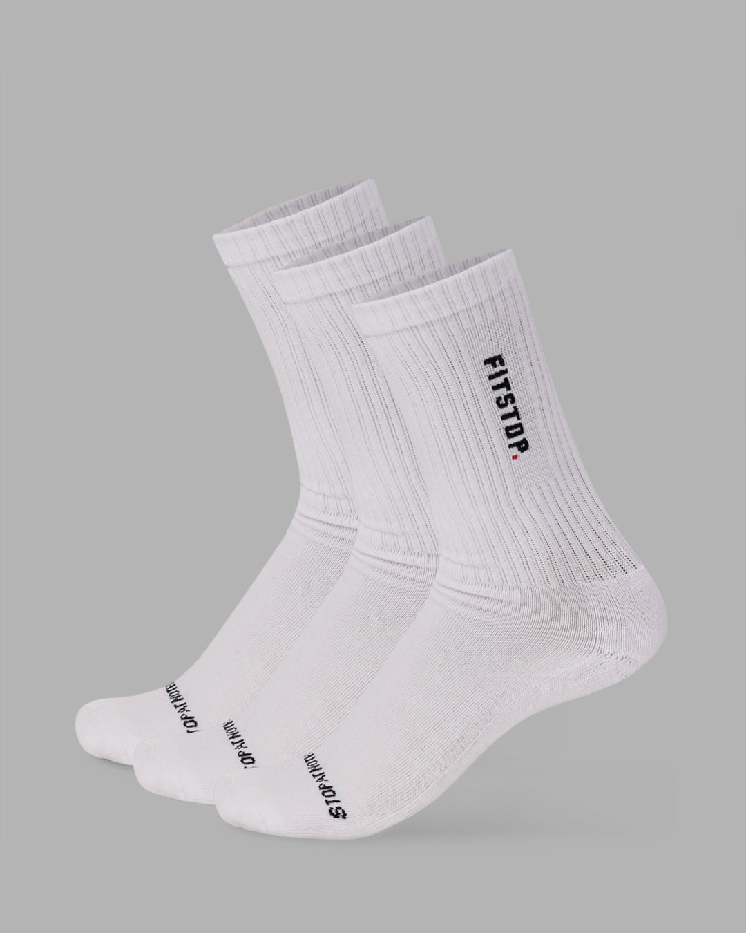 LSKD x Fitstop 3 Pack Crew Socks - White - view 1