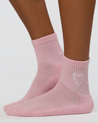 Love The Process Quarter Socks - Marshmallow-White | Thumbnail Index: 1