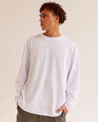 AfterDark ZeroCrease Long Sleeve Tee - White | Thumbnail Index: 6