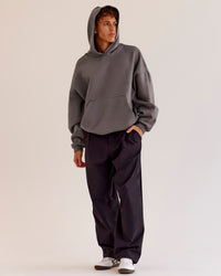 Man wearing AfterDark ZeroCrease Oversized Hoodie - Duskstone | Model:Leandro | Size:M | Thumbnail Index: 6