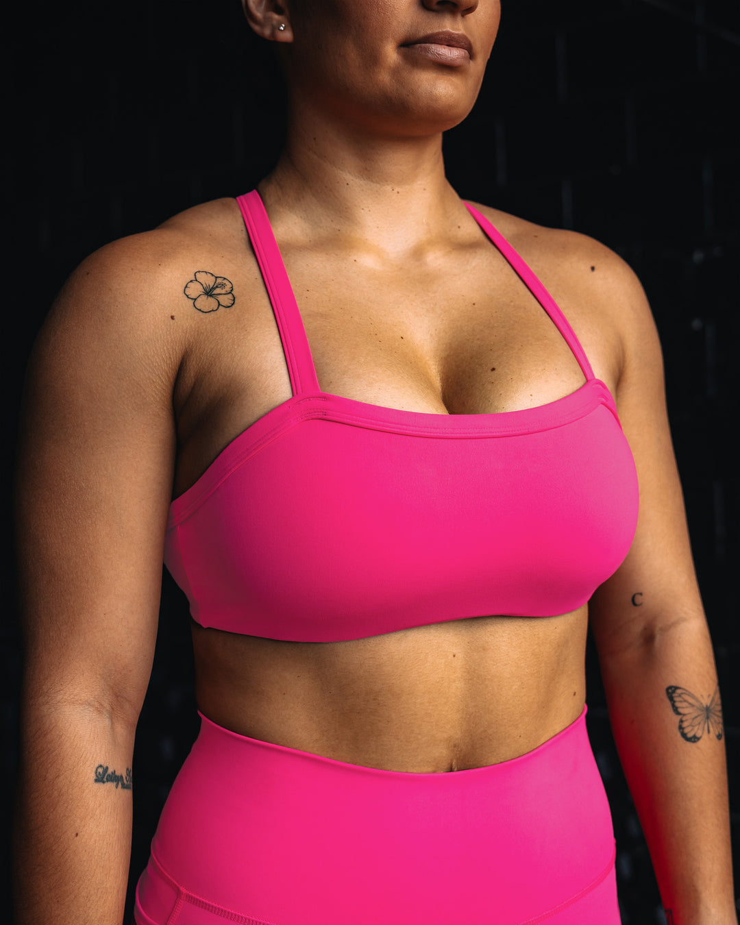 Woman wearing Inspired Sports Bra - Ultra Pink | Model:Tiare | Size:M - view 10