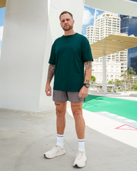 Man wearing Pace Lined Performance Short  5" in Storm Front | Size:M | Thumbnail Index: 2