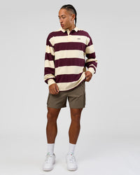 Man wearing Clubhouse Rugby Polo - Off White-Cherry | Model:Malebo | Size:M  | Thumbnail Index: 4