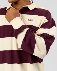 Man wearing Clubhouse Rugby Polo - Off White-Cherry | Model:Malebo | Size:M  | Thumbnail Index: 3