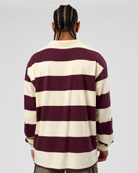 Man wearing Clubhouse Rugby Polo - Off White-Cherry | Model:Malebo | Size:M  | Thumbnail Index: 6