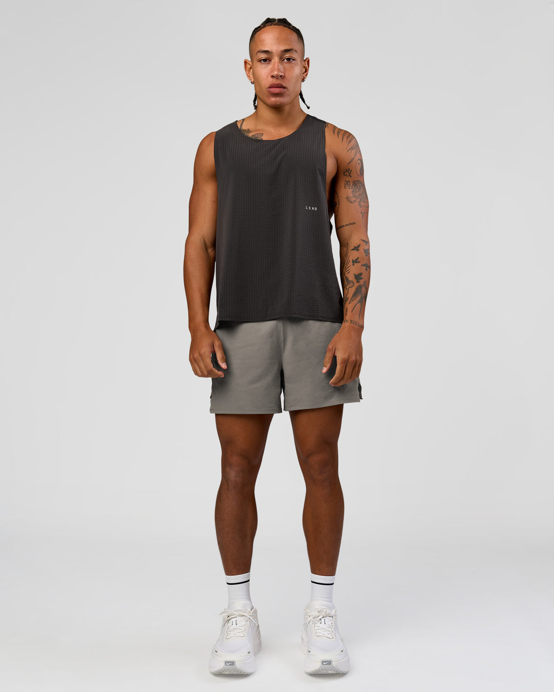 Man wearing Pace 5" Lined Ripstop Short - Storm Front | Model:Malebo | Size:M - view 5