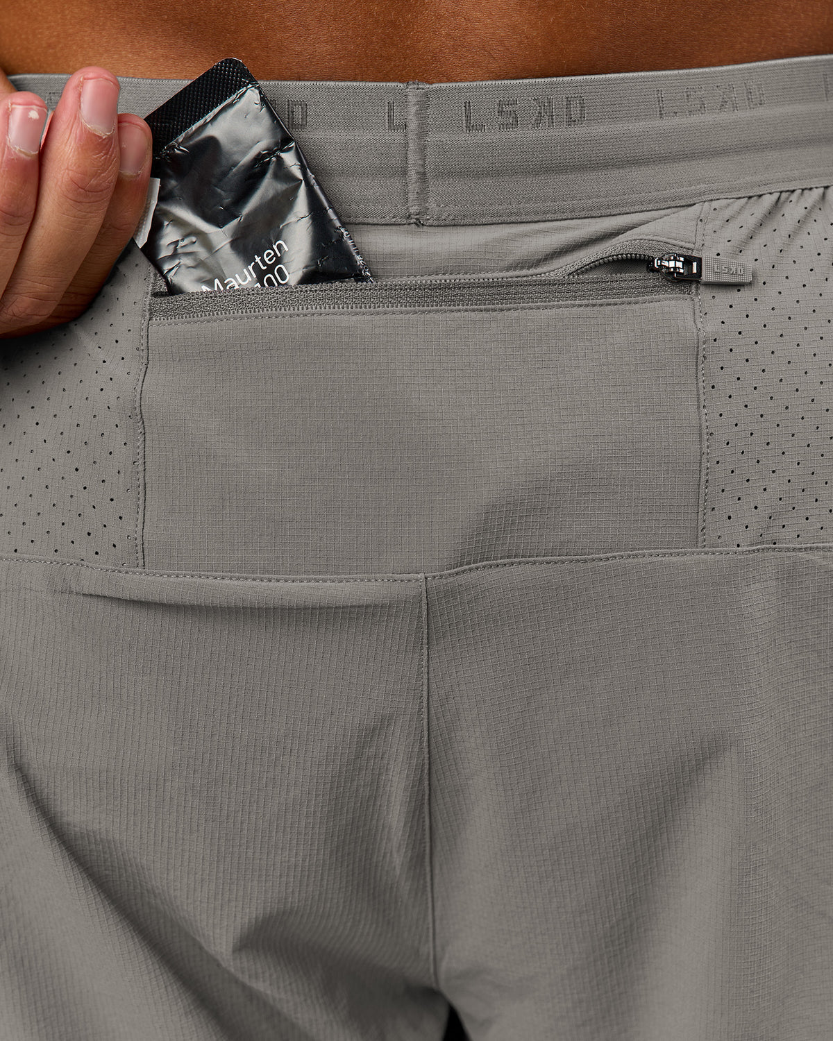 Man wearing Pace 5" Lined Ripstop Short - Storm Front | Model:Malebo | Size:M