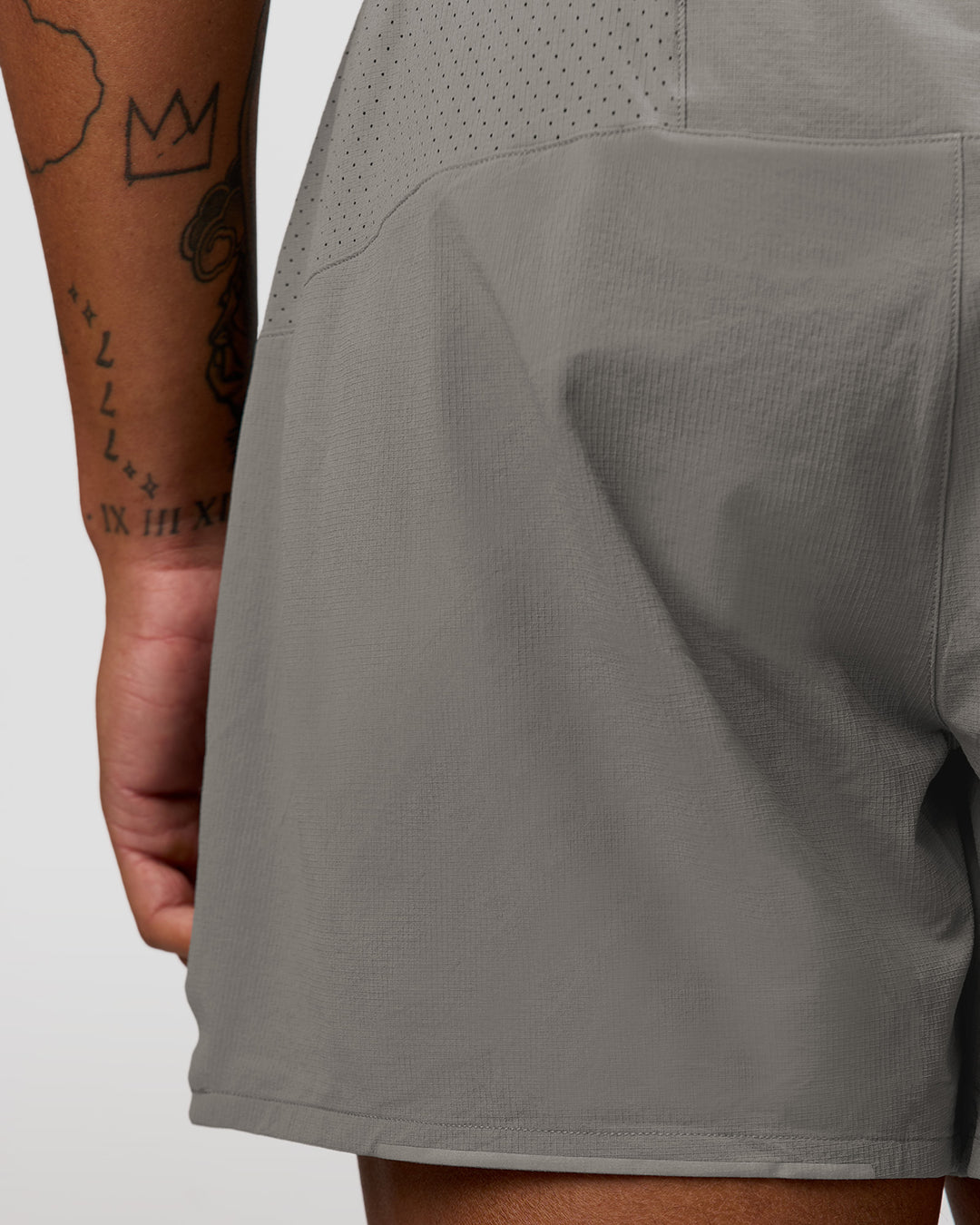 Man wearing Pace 5" Lined Ripstop Short - Storm Front | Model:Malebo | Size:M - view 4