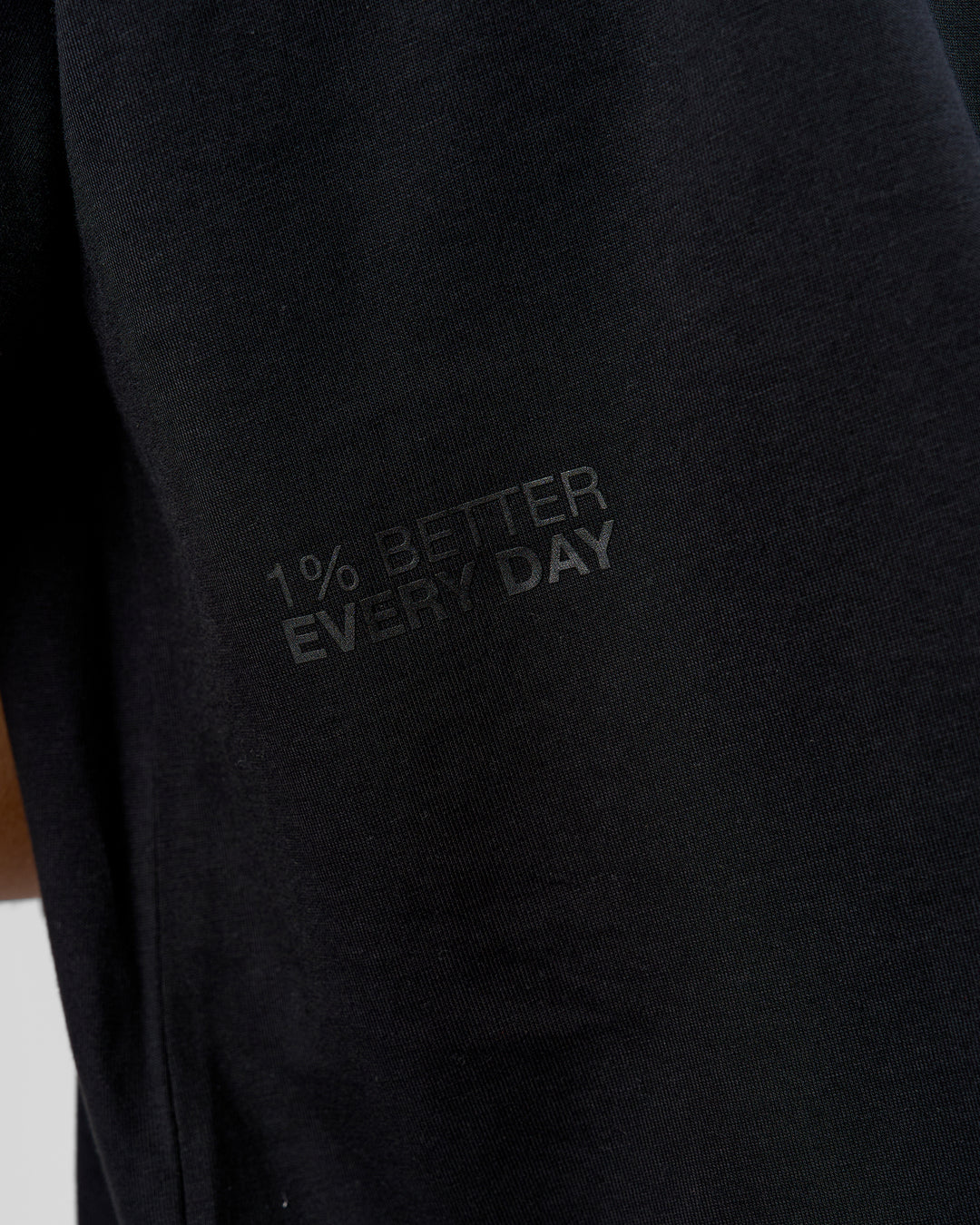 Man wearing 86 V-Neck Oversized Tee - Black-Black | Model:Leandro | Size:M - view 5