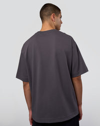 Man wearing AfterDark ZeroCrease Oversized Tee - Dark Storm | Model:Zoran | Size:M | Thumbnail Index: 5