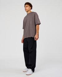 Man wearing AfterDark ZeroCrease Oversized Tee - Duskstone | Model:Leandro | Size:M | Thumbnail Index: 6