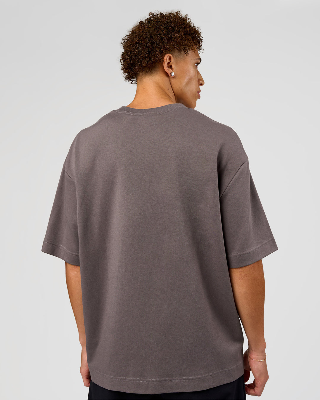 Man wearing AfterDark ZeroCrease Oversized Tee - Duskstone | Model:Leandro | Size:M - view 6