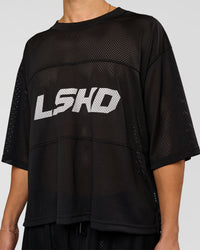 Man wearing AirCore Jersey - Black-Black | Model:Leandro | Size:M | Thumbnail Index: 10