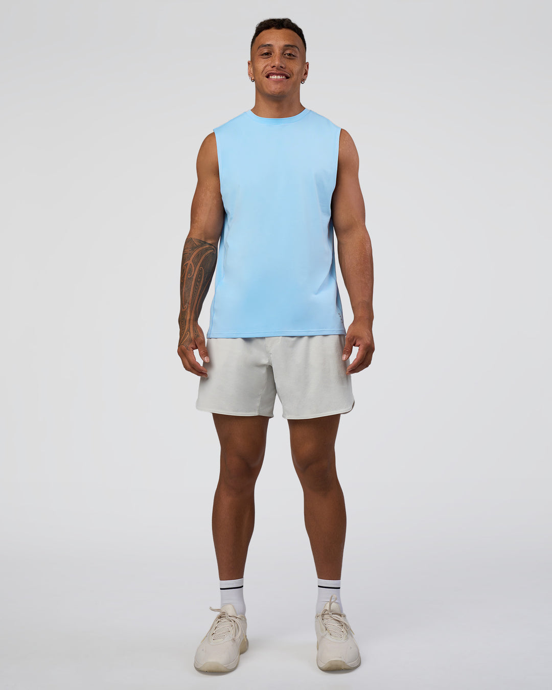 Man wearing AirTrack Muscle Tank - Open Air | Model:Daarian | Size:M - view 5
