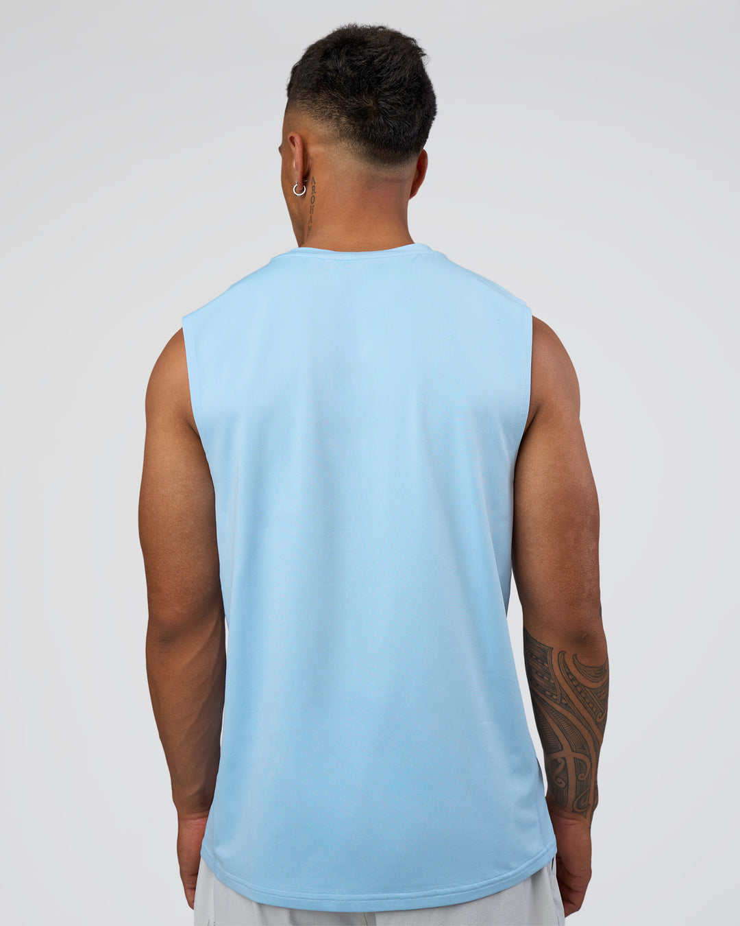 Man wearing AirTrack Muscle Tank - Open Air | Model:Daarian | Size:M - view 4