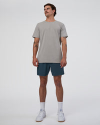 Man wearing Base FLXCotton Tee - Alloy Washed | Model:Konnor | Size:M | Thumbnail Index: 4