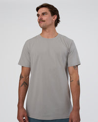 Man wearing Base FLXCotton Tee - Alloy Washed | Model:Konnor | Size:M | Thumbnail Index: 0