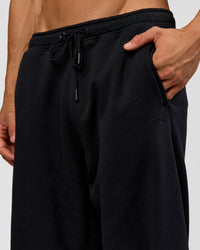 Man wearing Base Wide Leg Track Pant - Black | Model:Albert | Size:M | | Thumbnail Index: 3