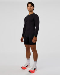 Man wearing BaseTech Long Sleeve Tee - Black | Model:George | Size:M | Thumbnail Index: 7