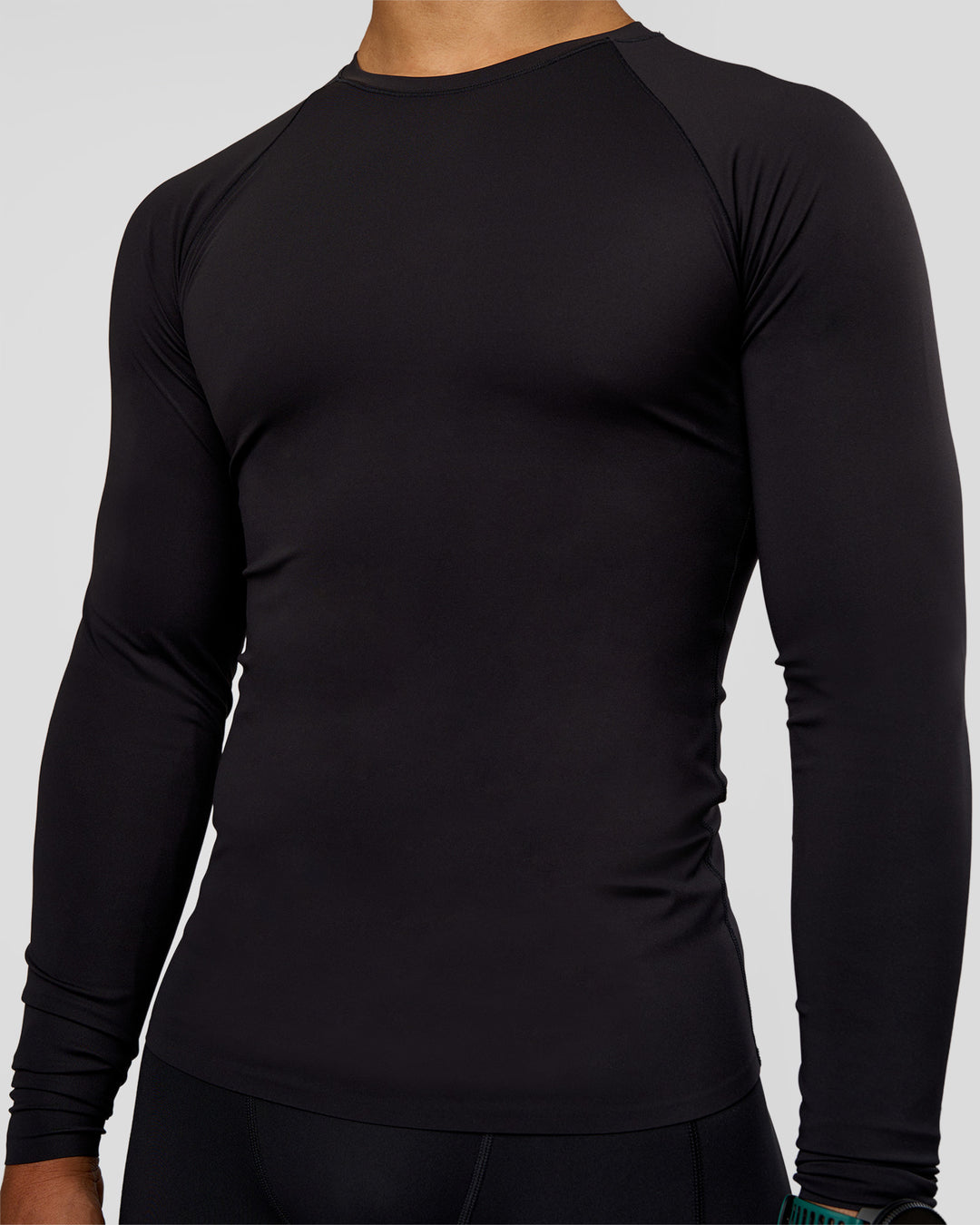 Man wearing BaseTech Long Sleeve Tee - Black | Model:George | Size:M - view 9