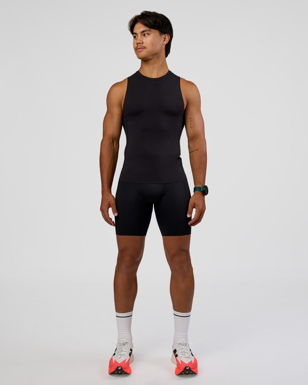 Man wearing BaseTech Tank - Black | Model:George | Size:M - view 6