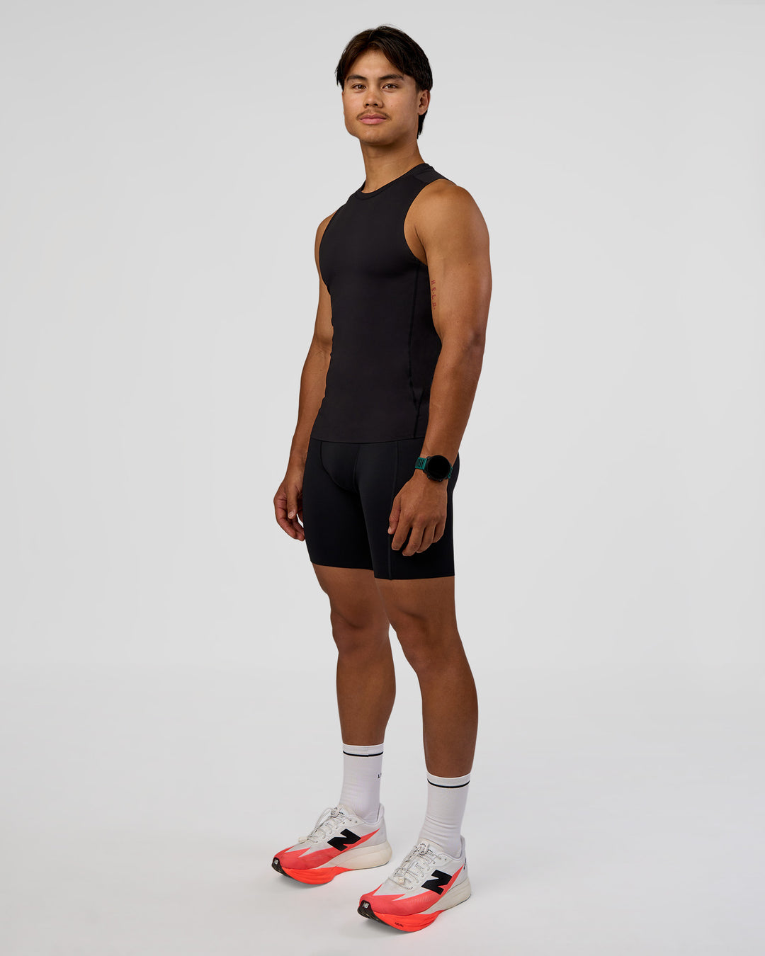 Man wearing BaseTech Tank - Black | Model:George | Size:M - view 8
