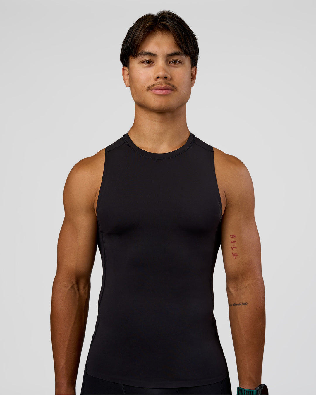 Man wearing BaseTech Tank - Black | Model:George | Size:M - view 1