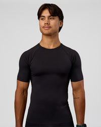 Man wearing BaseTech Tee - Black | Model:George | Size:M | Thumbnail Index: 2