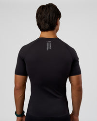 Man wearing BaseTech Tee - Black | Model:George | Size:M | Thumbnail Index: 6