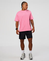 Man wearing CFT BNE 26 FLXCotton Oversized Tee in Candy Pink | Model:Malebo | Size:M | Thumbnail Index: 5