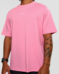 Man wearing CFT BNE 26 FLXCotton Oversized Tee in Candy Pink | Model:Malebo | Size:M | Thumbnail Index: 2