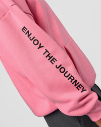 Man wearing CFT BNE 26 Unisex Oversized Hoodie - Candy Pink-Black | Model:Malebo | Size:M | Thumbnail Index: 1